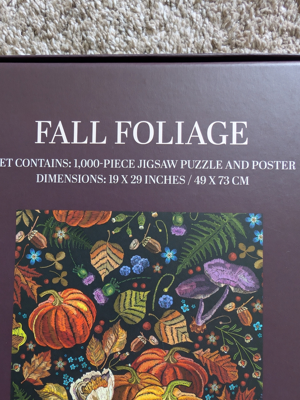 Professor Puzzle Fall Foliage 1000-Piece Jigsaw Puzzle - Autumn Pumpkin Design - Picture 3 of 7